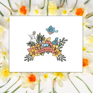 Spring danke dir Oaster Baby Dusche Postkarte