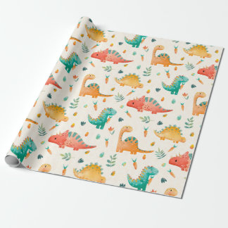 Spring Dinosaurier Geschenkpapier