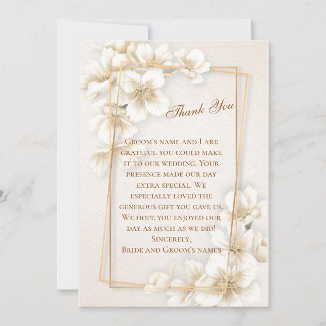 Spring Dogwood Blume Wedding Danke Card Save The Date (Vorderseite)
