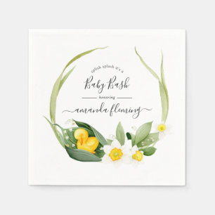 Spring Duckling Splish Splash Baby Dusche Serviette