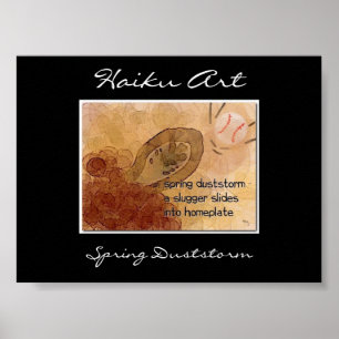 Spring Duststorm Haiku Art Print Poster