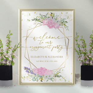 Spring Engagement Party Begrüßung Sign Wildblume Poster