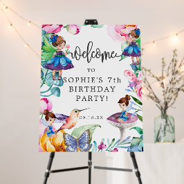 Spring Fairy Birthday Party Begrüßungszeichen