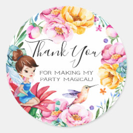 Spring Fairy Birthday Party Günstige Stickers
