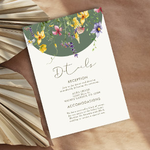 Spring Fall Boho Wildblume Bloom Whimsical Begleitkarte