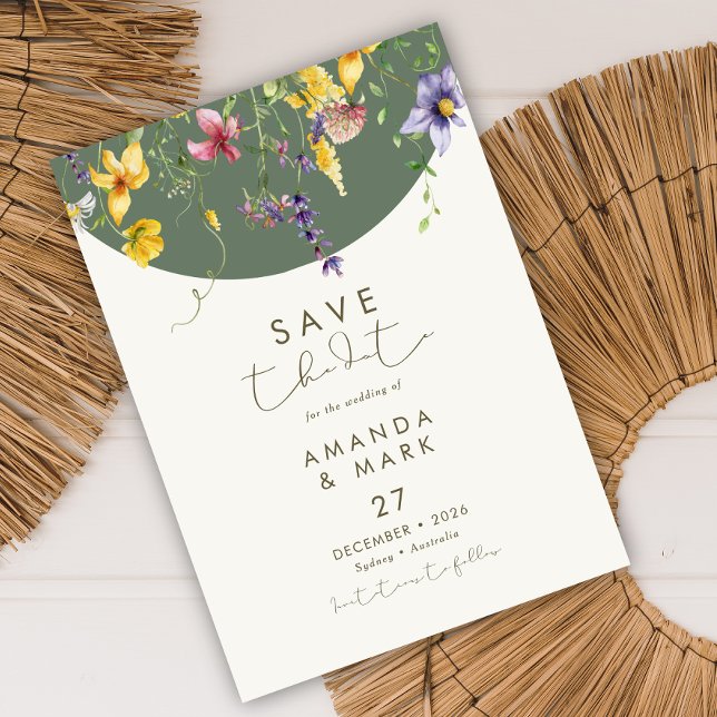 Spring Fall Boho Wildblume Bloom Whimsical Einladung (Von Creator hochgeladen)