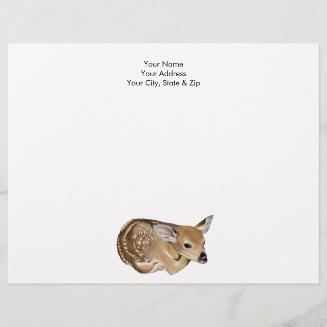 Spring Fawn Briefbogen (Vorderseite)