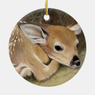 Spring Fawn Keramik Ornament