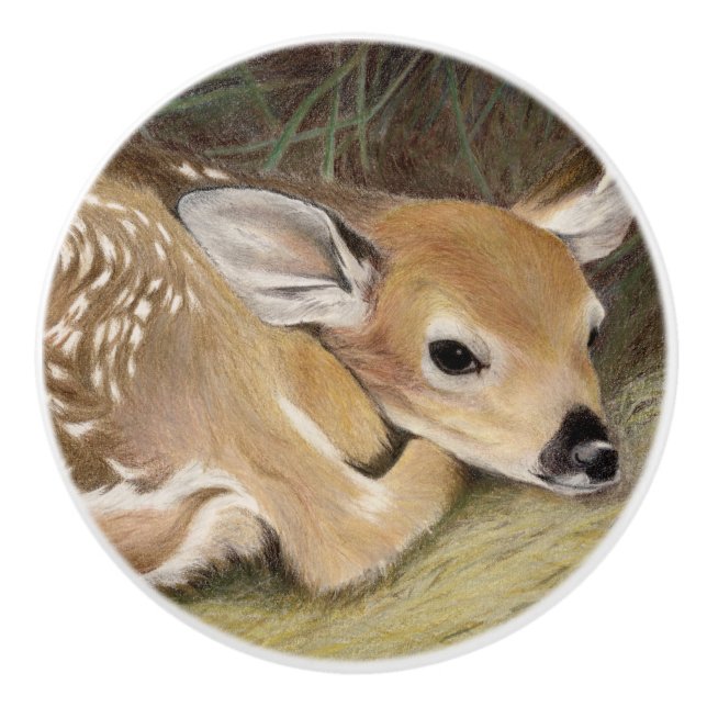 Spring Fawn Keramikknauf (Vorderseite)