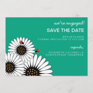 Spring Fling Gerbera Daisies grün Save The Date
