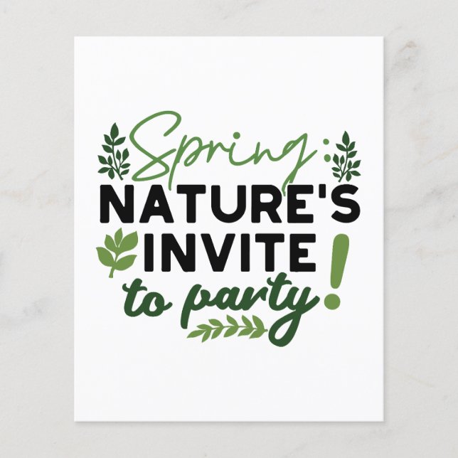 Spring Fling Party - Nature's Celebration Call Flyer (Vorne)