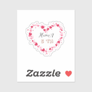 Spring Floral Anniversary | Elegant Modern Wedding Aufkleber