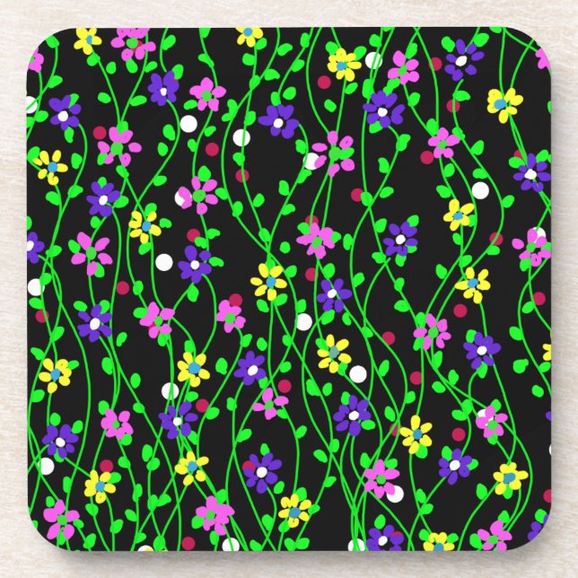 Spring Floral Art Getränkeuntersetzer (Vorderseite)