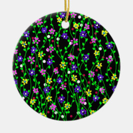 Spring Floral Art Keramik Ornament