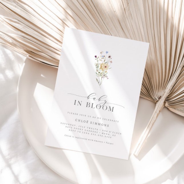 Spring Floral Baby in Bloom Baby Dusche | Einladung (Von Creator hochgeladen)