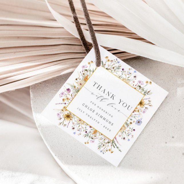 Spring Floral Baby in Bloom Baby Dusche Vielen Dan Geschenkanhänger (Von Creator hochgeladen)