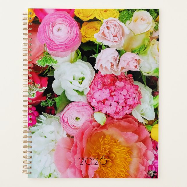 Spring Floral Bouquet 2026 Planner Planer (Vorderseite)