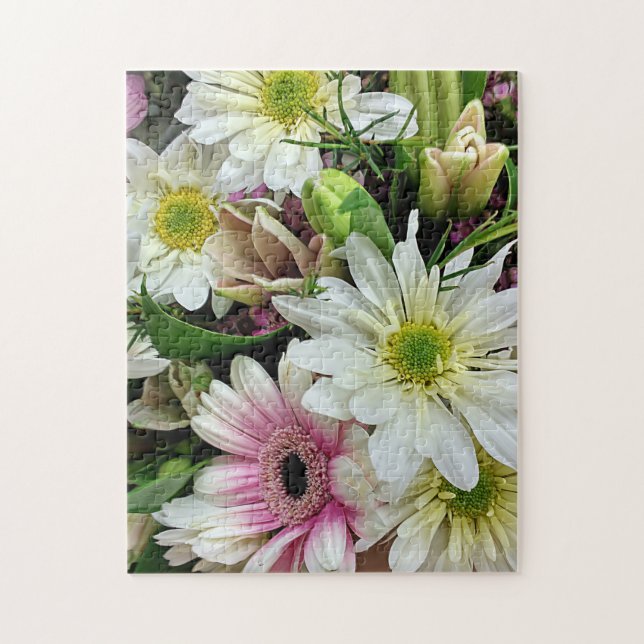 Spring Floral Bouquet mit Daisies Puzzle (Vertikal)