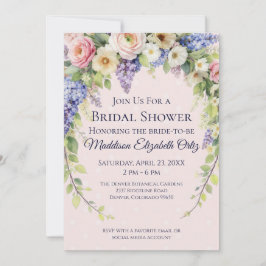Spring Floral Bridal Shower Einladung