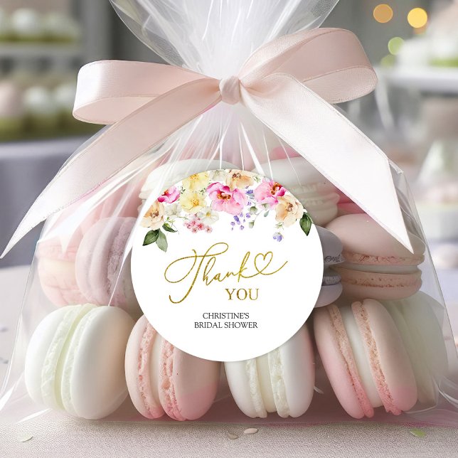 Spring Floral Bridal Shower Thank You Sticker (Von Creator hochgeladen)