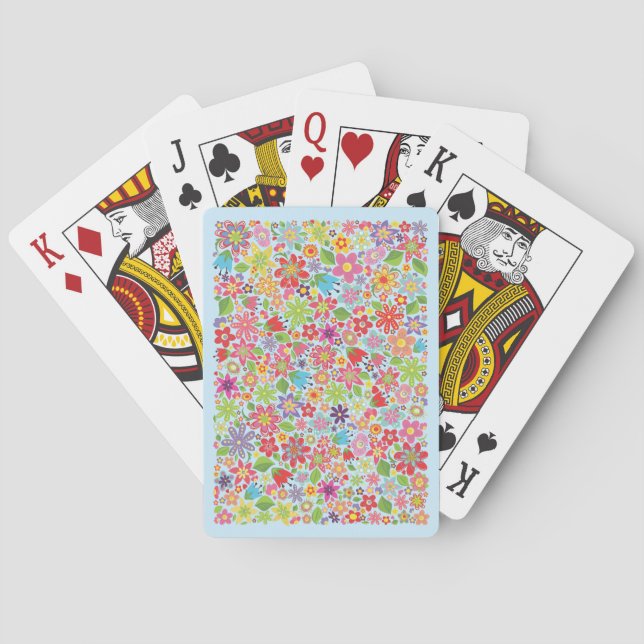 Spring Floral Garden Classic Playing Cards Poker Spielkarten (Rückseite)