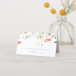 Spring Floral Peony Wedding Escort Card Platzkarte