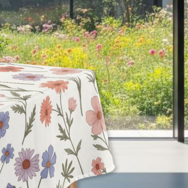  Spring Floral Tablecloth - Wildflower Printed  Tischdecke (Von Creator hochgeladen)