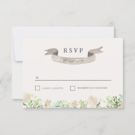 Spring Floral Wappen Wedding RSVP