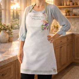 Spring Floral Watercolor Botanical Schürze