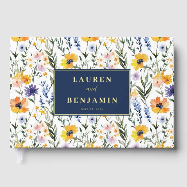 Spring Floral Wedding Gästebuch (Vorderseite)