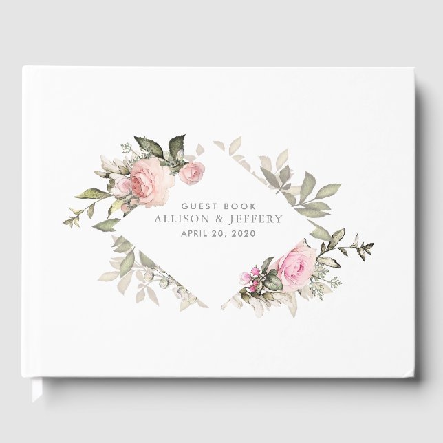 Spring Floral Wedding Guest Book Gästebuch (Vorderseite)