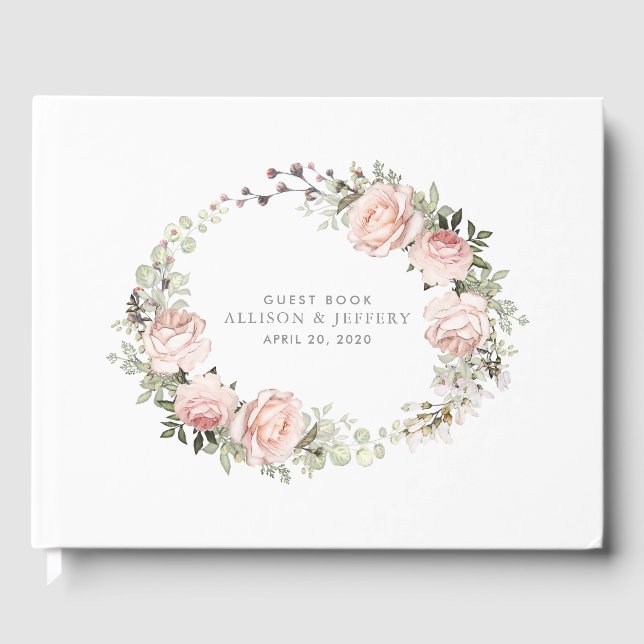 Spring Floral Wedding Guest Book Gästebuch (Vorderseite)