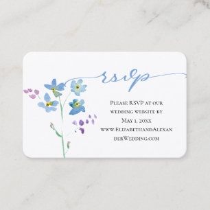 Spring Floral Wedding Website UAWG Business Card Visitenkarte
