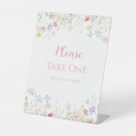 Spring Floral Wildflowers Please take one Sockelschild