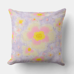 Spring Florals Lilac Pink Yellow Kissen