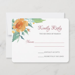 Spring Florals RSVP Karte