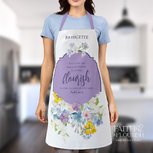 Spring Florals Scripture Elegante Personalisiert Schürze