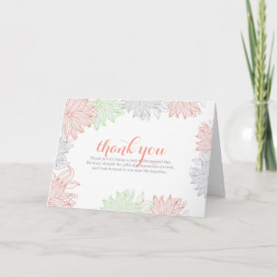 Spring Florals Wedding Dankeschön Card Dankeskarte