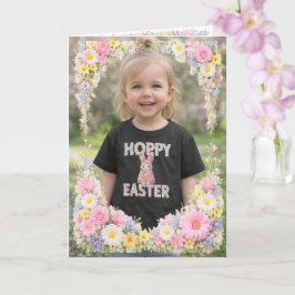 Spring Flower Happy Easter Personalized Photo Karte