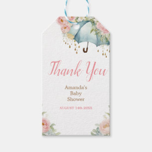 Spring Flowers Babydusche Vielen Dank Geschenkanhänger