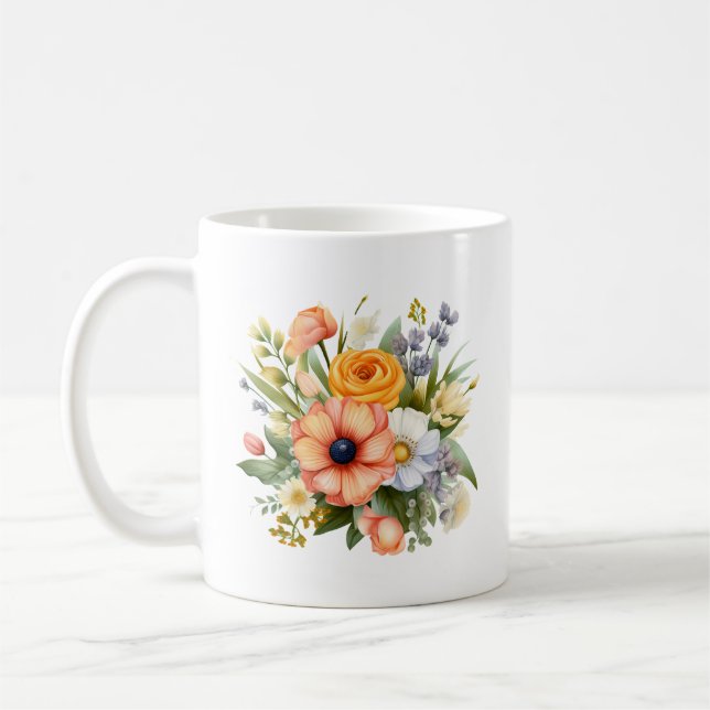 Spring Flowers Bouquet Clipart-92390 Kaffeetasse (Links)