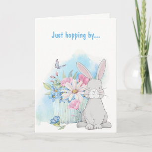 Spring Flowers Bunny Rabbit Jeder Anlass Card Karte