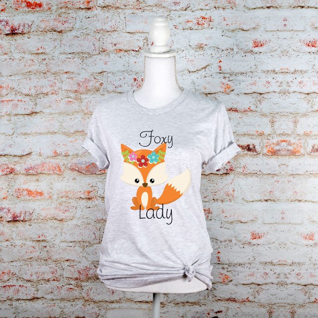 Spring Flowers Fox Foxy Lady T-Shirt (Von Creator hochgeladen)