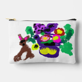 Spring flowers Rabbit joy Zubehörtasche