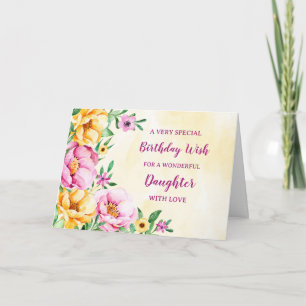Spring Flowers Tochter Geburtstagskarte Karte
