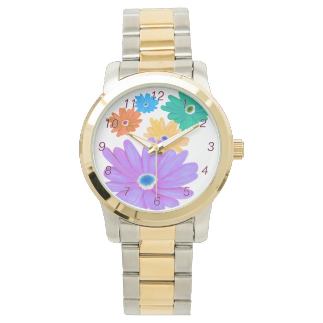 Spring Flowers  Watch Armbanduhr (Vorderseite)