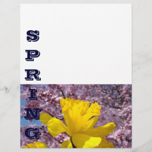 SPRING Flyer Papier Dickdarm Blume Baumblüten