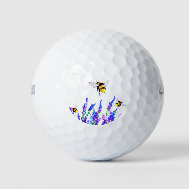 Spring Flying Bees Golf Balls Golfball (Vorderseite)