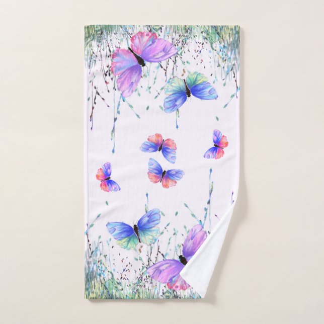 Spring Flying Butterfells Badetuch Set (Handtuch)