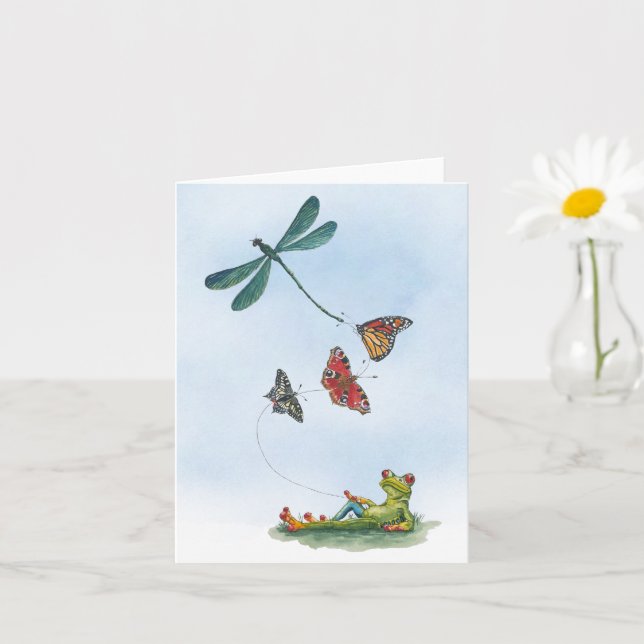 Spring Flying Greetings Card Karte (Kleine Pflanze)